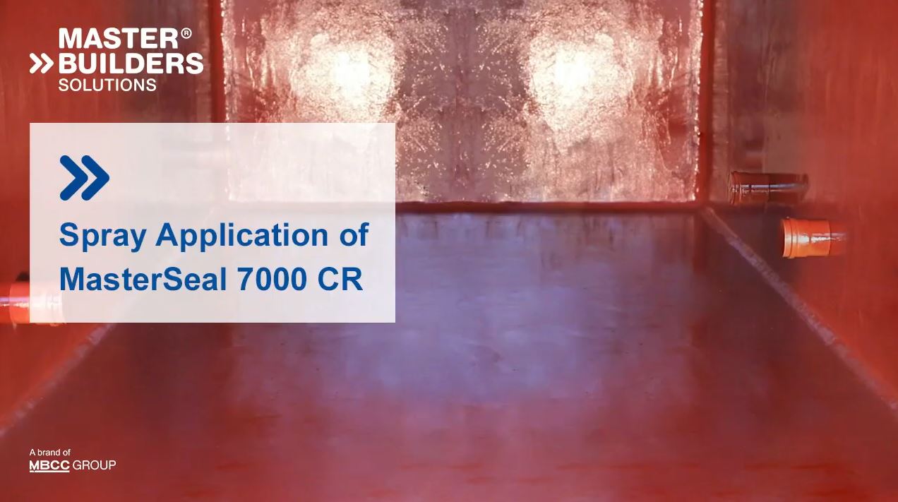 Spray Application of MasterSeal 7000 CR