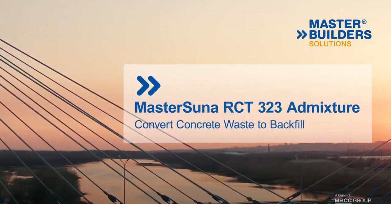 MasterSuna RCT 323 Admixture Convert Waste Concrete to Backfill