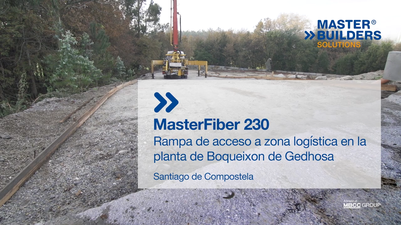 MasterFiber 230, aplicación de fibra para refuerzo de hormigón y mortero en planta de Gedhosa
